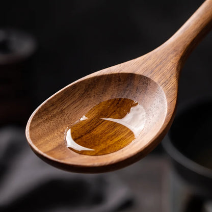 Ensemble d'ustensile en bois de Teck™ -  7 pièces